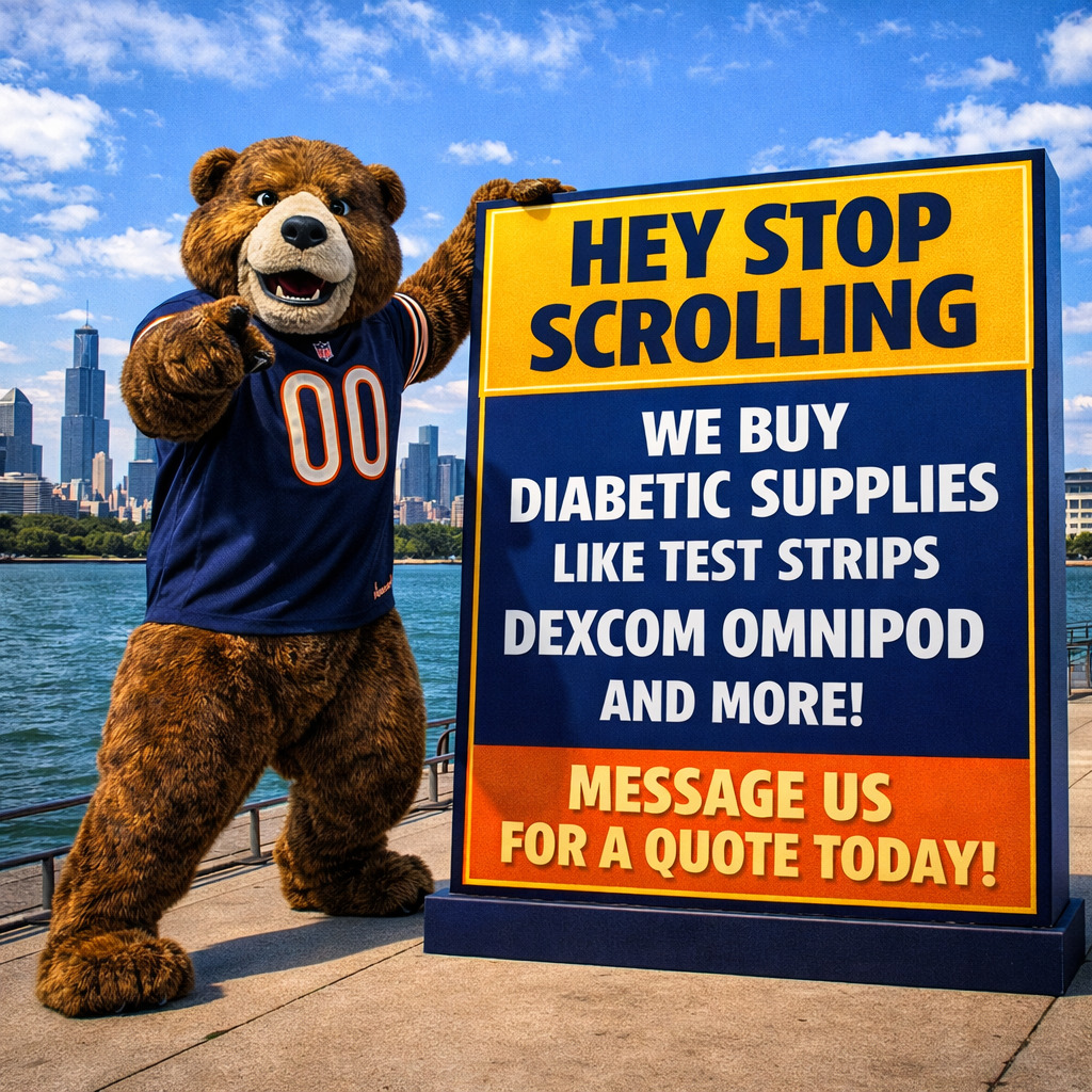 My DiabeticBuyback Facebook ad: Hey Bears Fans! Sell Your Diabetic Supplies Today!