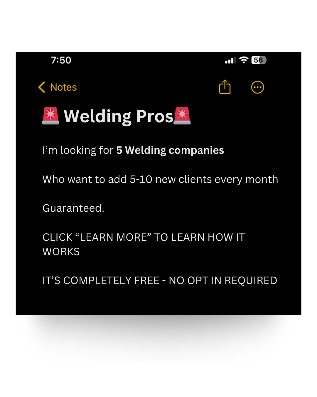 WeldReach Digital Facebook ad