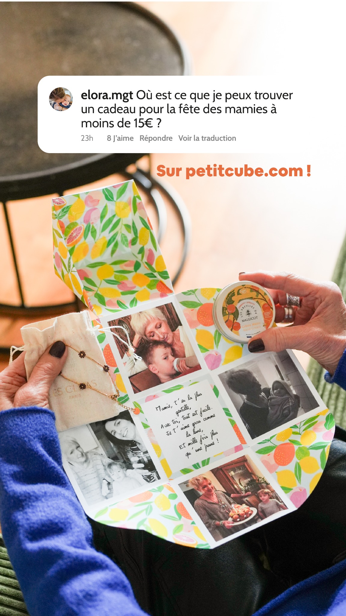 Petit Cube Facebook ad: Fête des Mamies: offrez un Petit Cube, une…