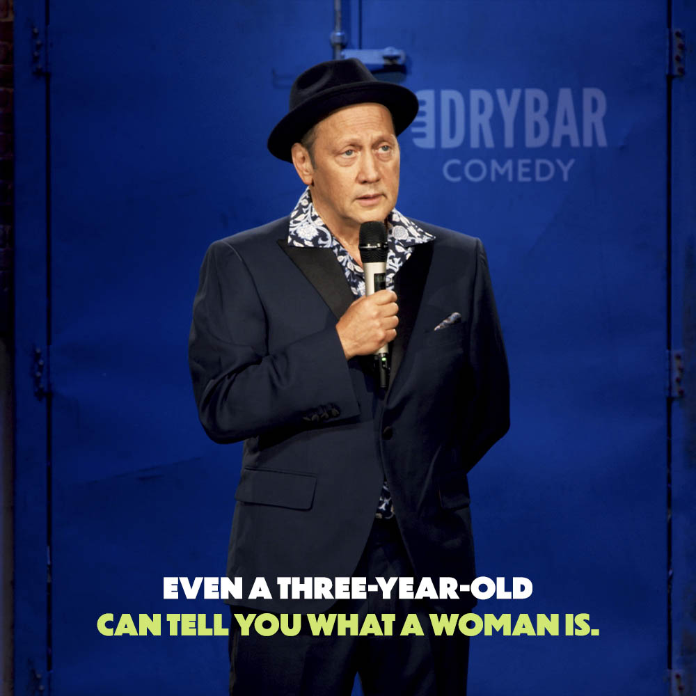 Dry Bar Comedy Facebook ad: NEW SPECIAL ALERT Rob Schneider makes his Dry…