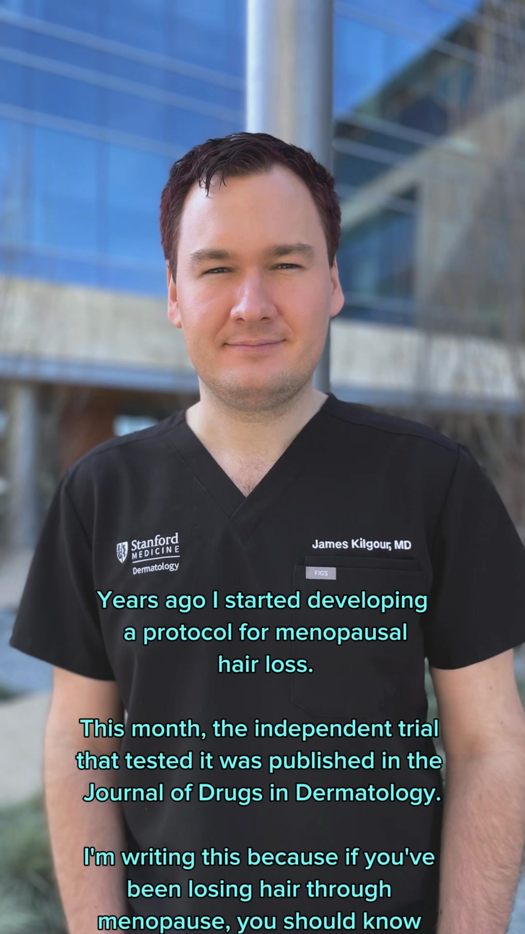 James Kilgour, MD Facebook ad: Thinning ponytail.