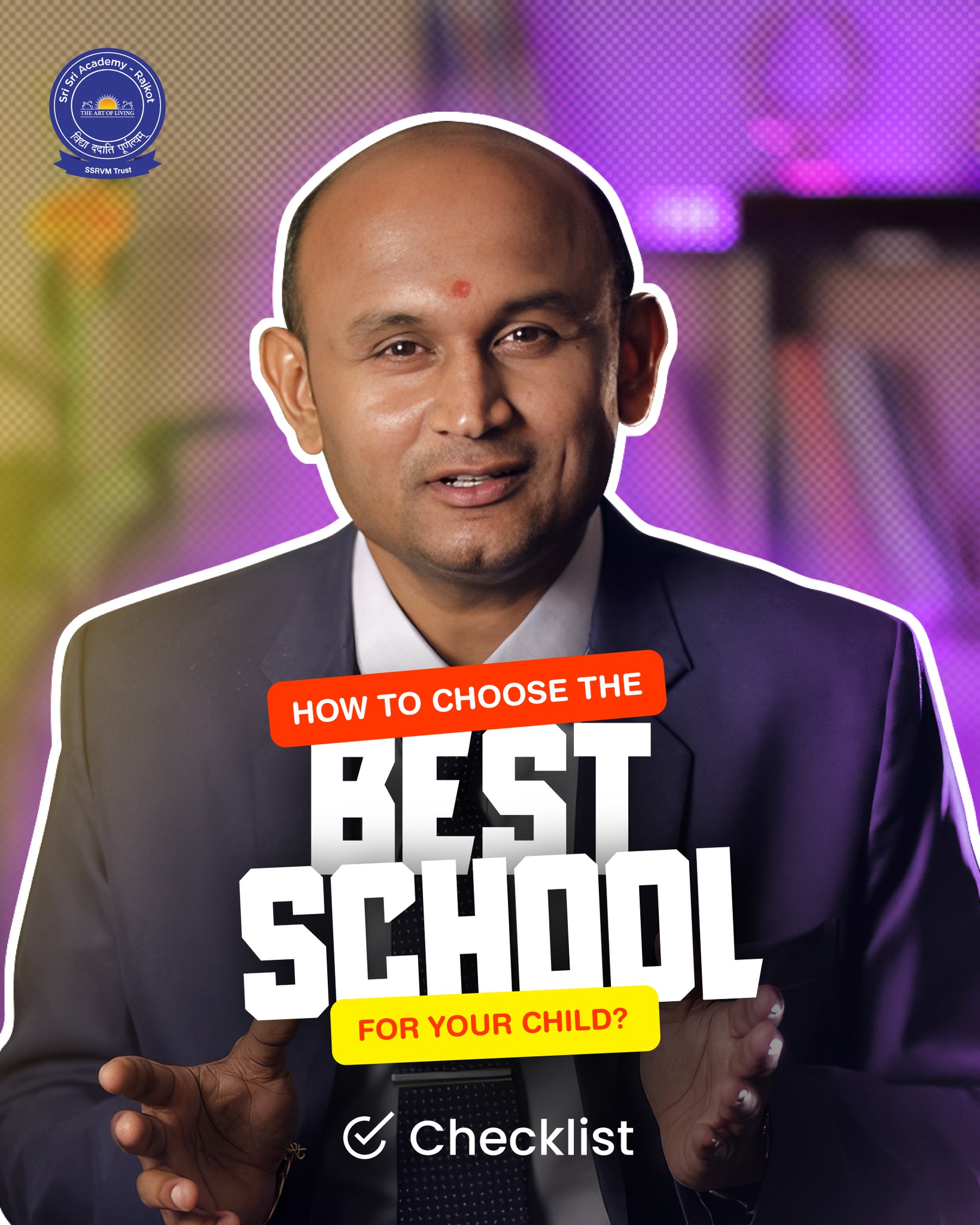 Sri Sri Academy Rajkot - CBSE affiliated Facebook ad: Choosing the right school isn’t about buildings… it’s…