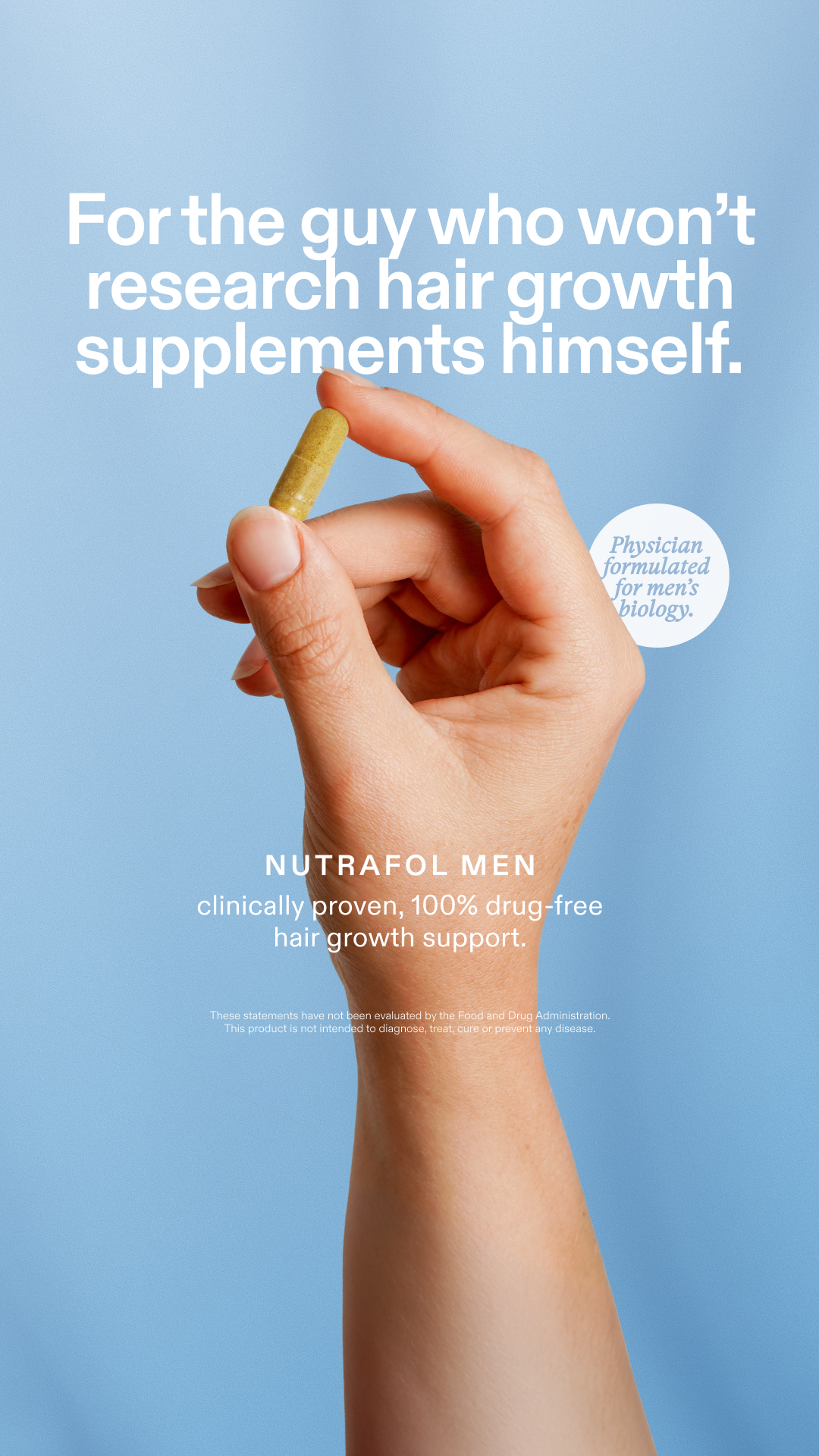 Nutrafol Men Facebook ad: You Did the Research
