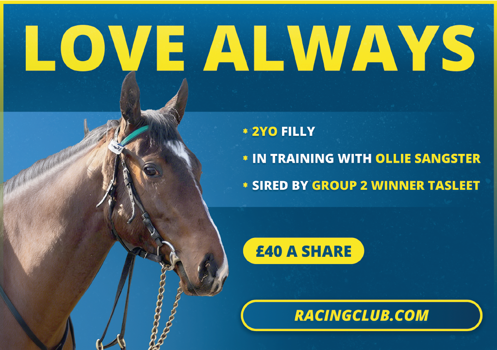 Racing Club Facebook ad: Buy a Share in Love Always | Racing Club