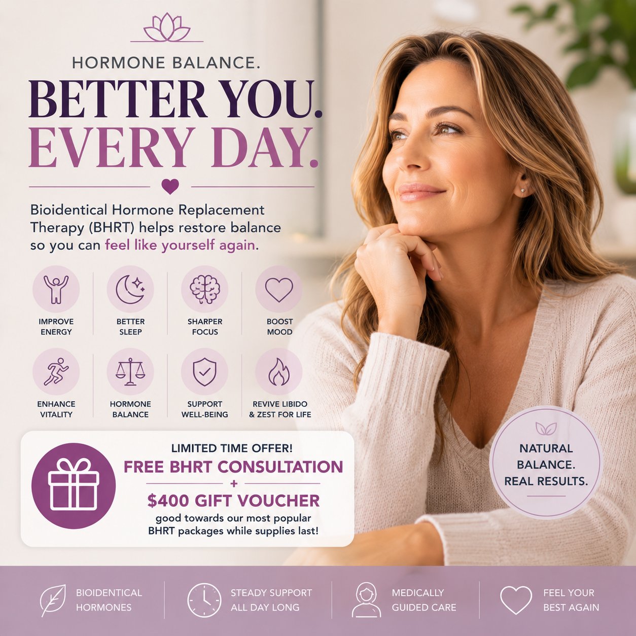 Optimal Wellness MedSpa Naples Facebook ad: Say Goodbye to Hormone Imbalances! Embrace Vitality!