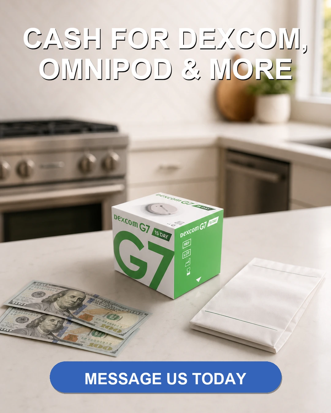 Rhode Island Diabetic Supply Buyers Facebook ad: Cash Same Day!