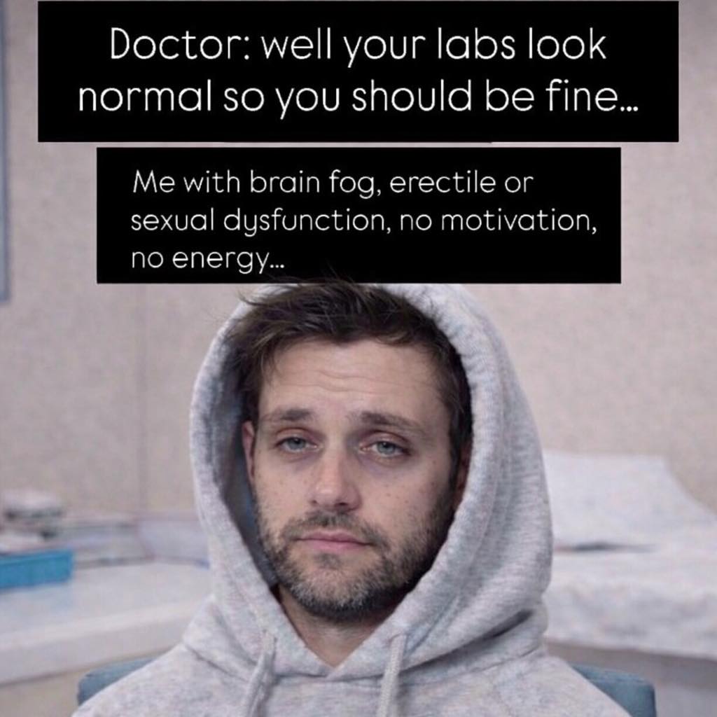 Optimal Body & Health Facebook ad: Men are told their testosterone level is within…
