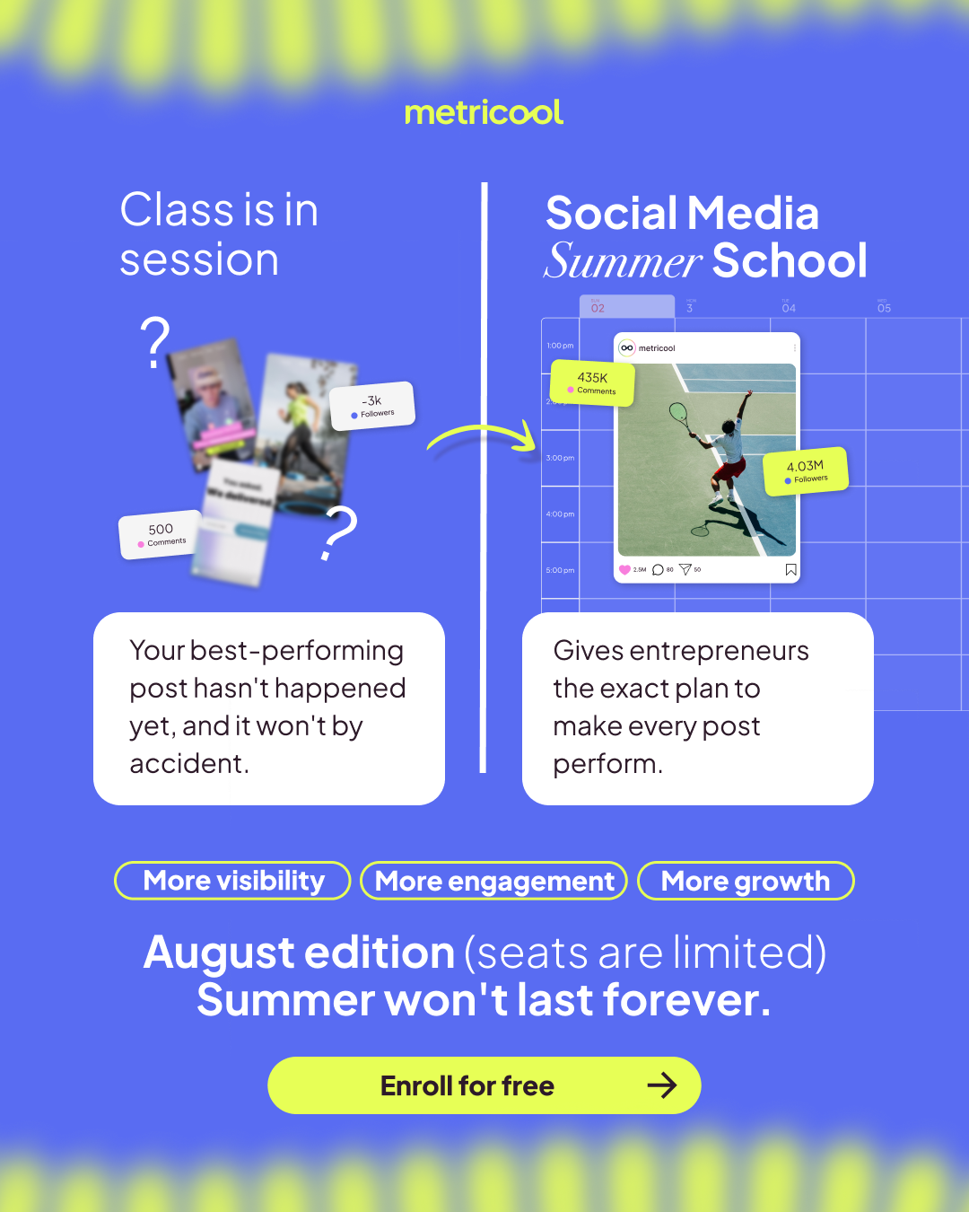 Metricool Facebook ad
