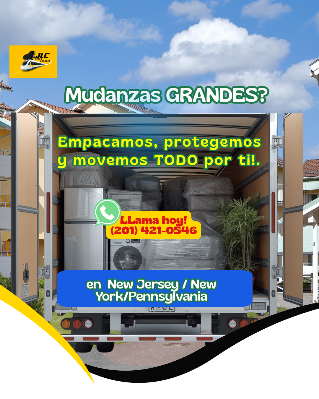 JLC Metro Express Moving Services Facebook ad: Mudate hoy!