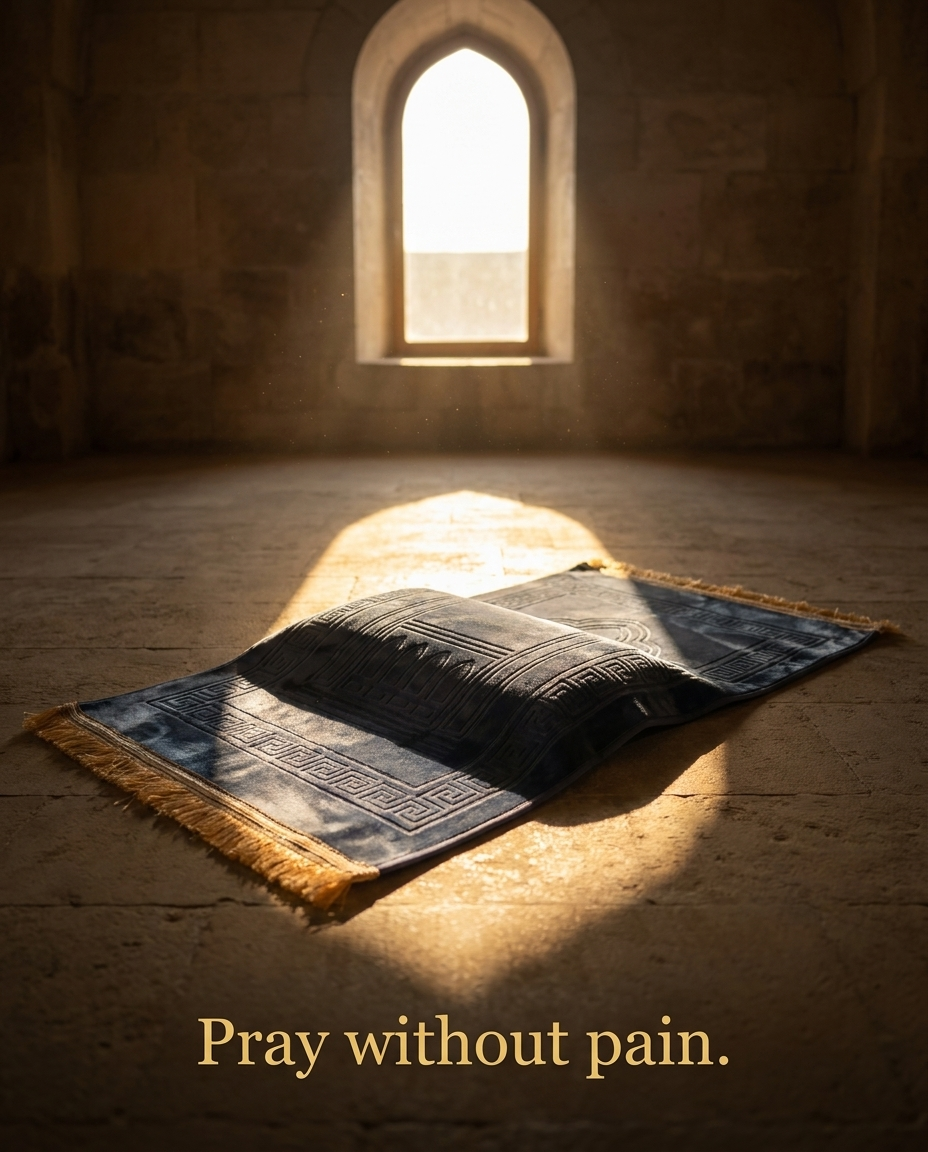 Sujada Mat Facebook ad: Pray Without Pain