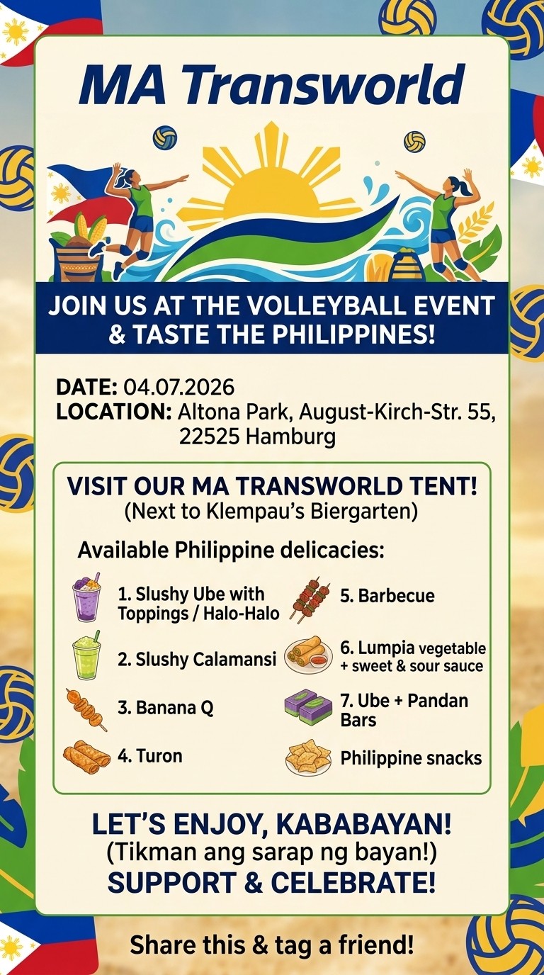 MA Transworld HH Facebook ad: JOIN US AT THE VOLLEYBALL EVENT & TASTE…