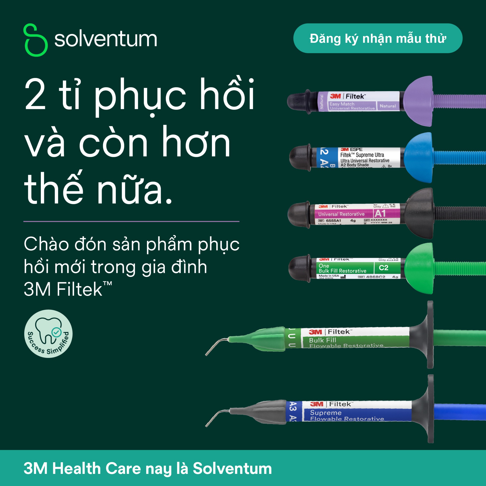 Solventum Dental Facebook ad: Đăng ký nhận mẫu thử