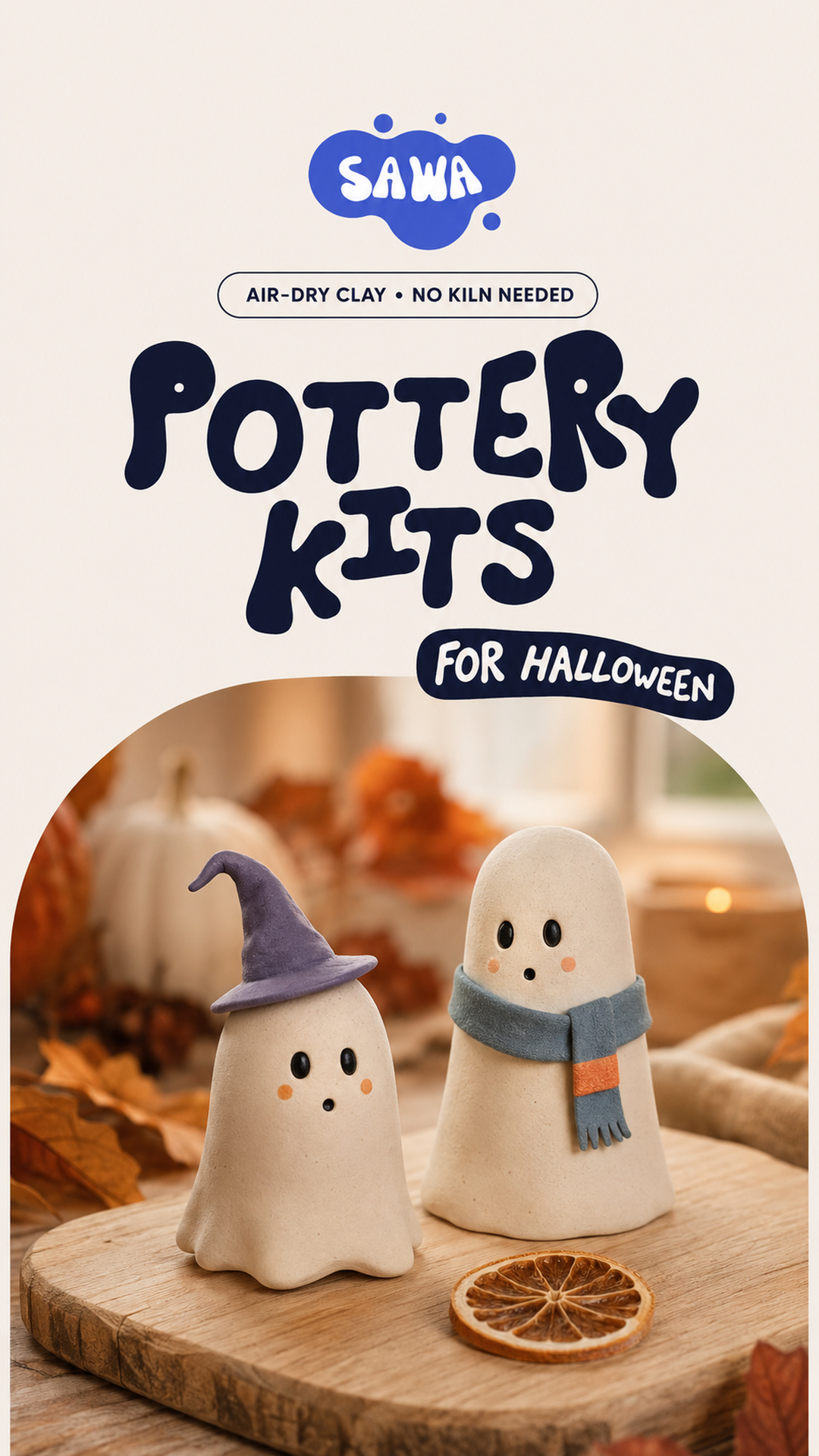 SAWA Studio Facebook ad: Make Your Own Little Ghosts