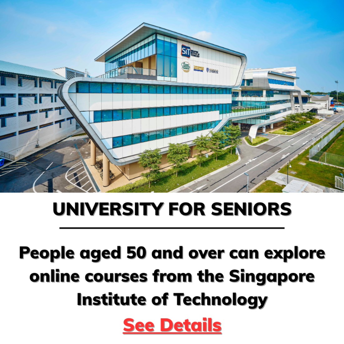 Elite Scholarship Network Facebook ad: Online Courses at Singapore Institute of Technology (SIT)…