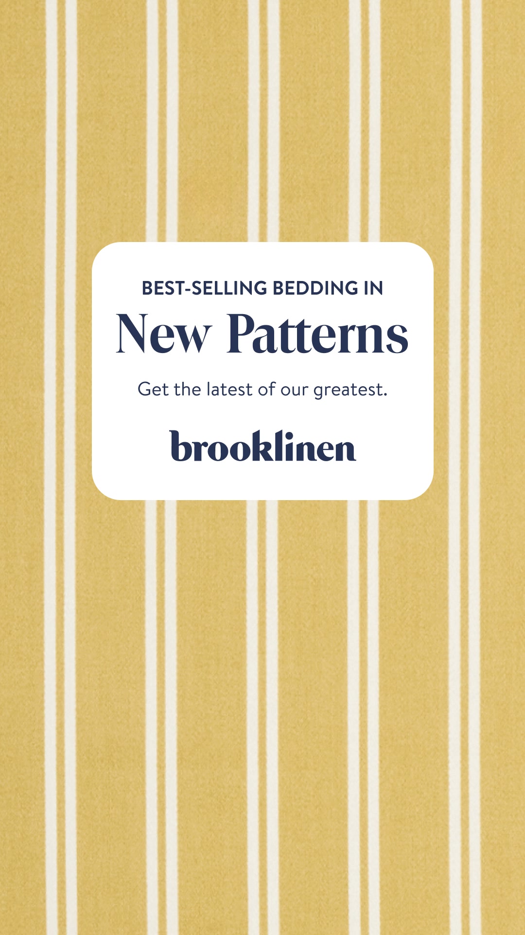 Brooklinen Facebook ad: NEW Sheets Patterns Are Here