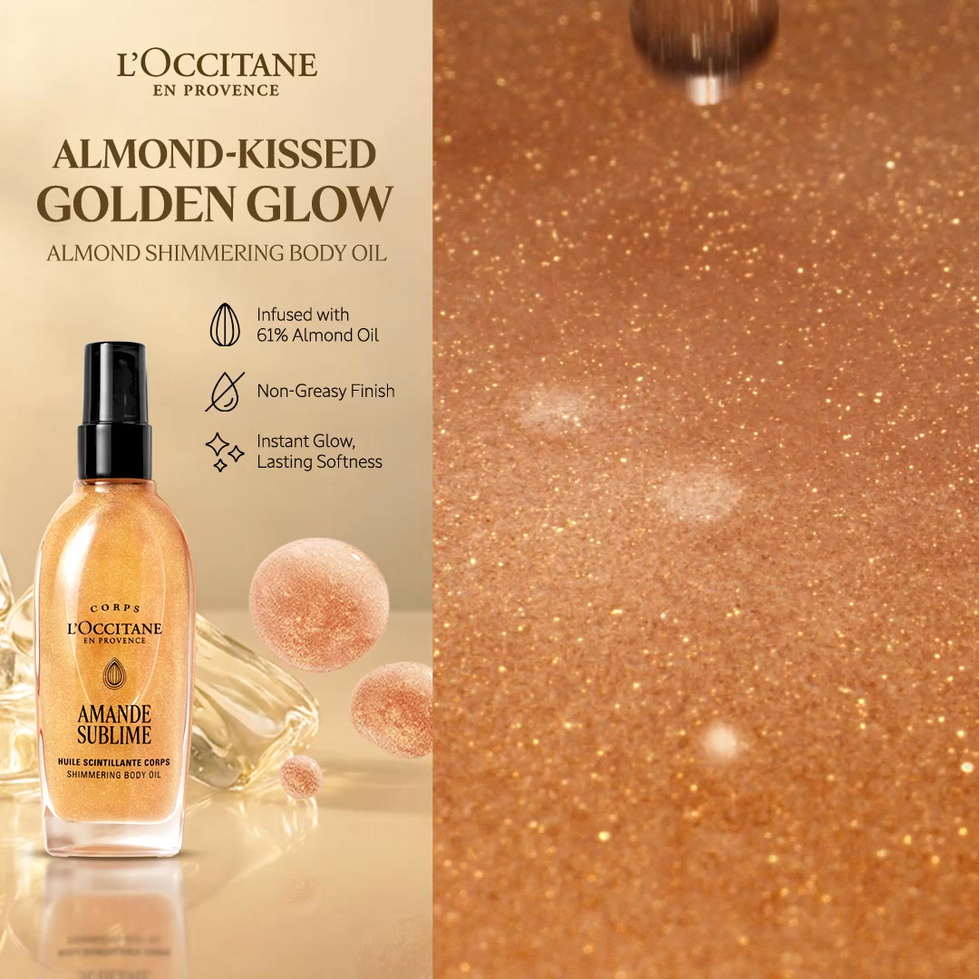 L'OCCITANE en Provence Facebook ad: Almond Shimmering Body Oil
