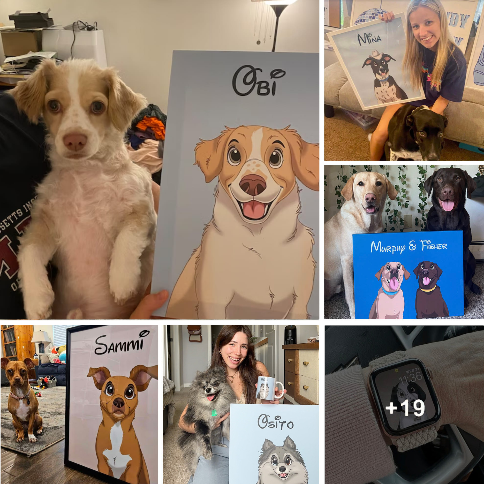 The Custom Portrait Shop Facebook ad: USE CODE PAWTRAIT20