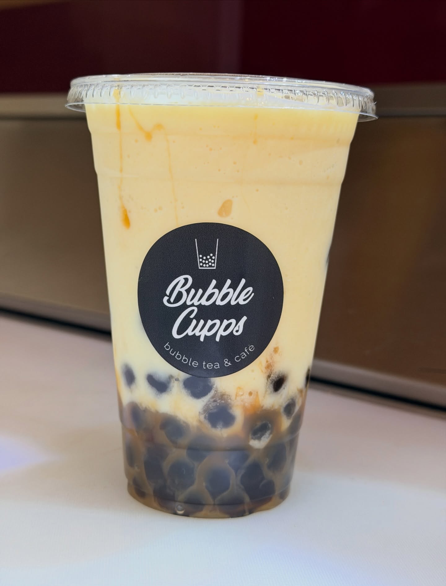 Bubble Cupps Facebook ad: Vanilla Milk Tea & Passion Fruit w/ boba…
