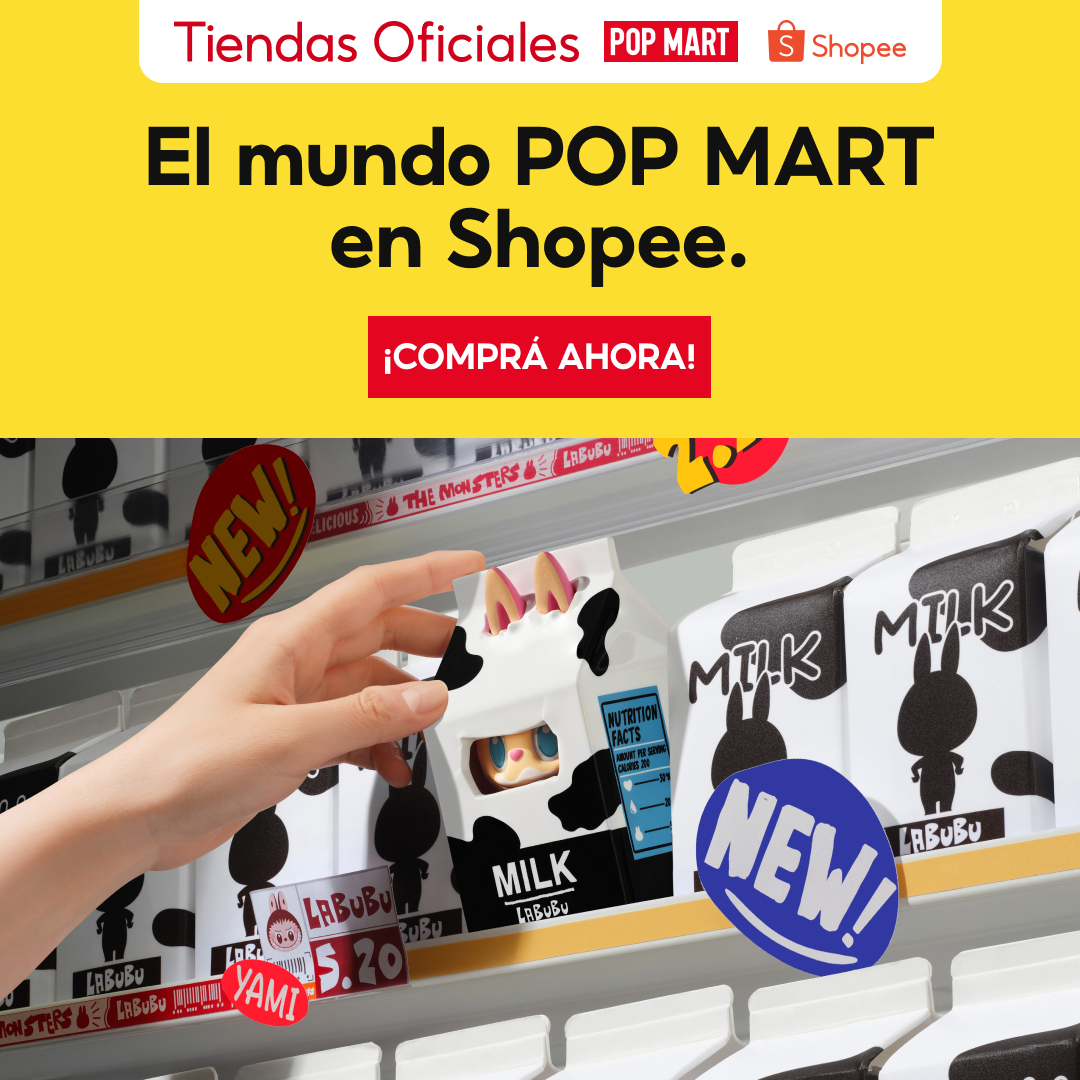 Shopee Facebook ad: POP MART Oficial en Shopee.