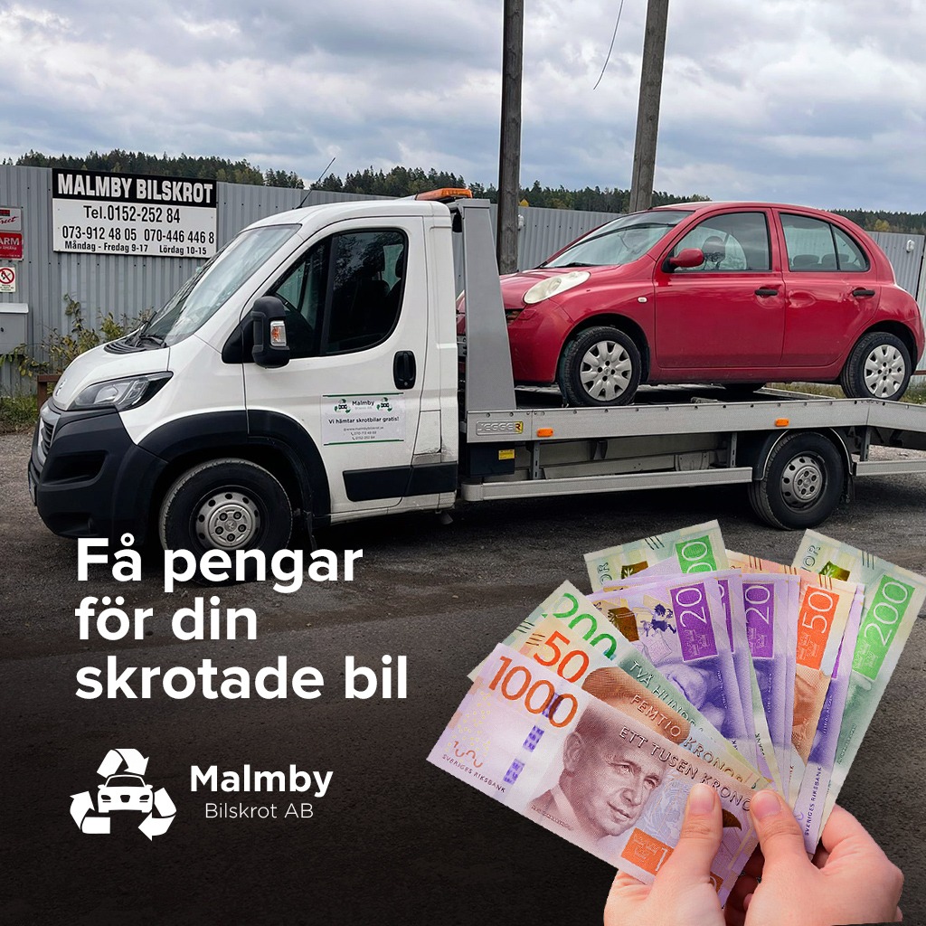 Malmby bilskrot AB Facebook ad: Redo att skrota din bil?
