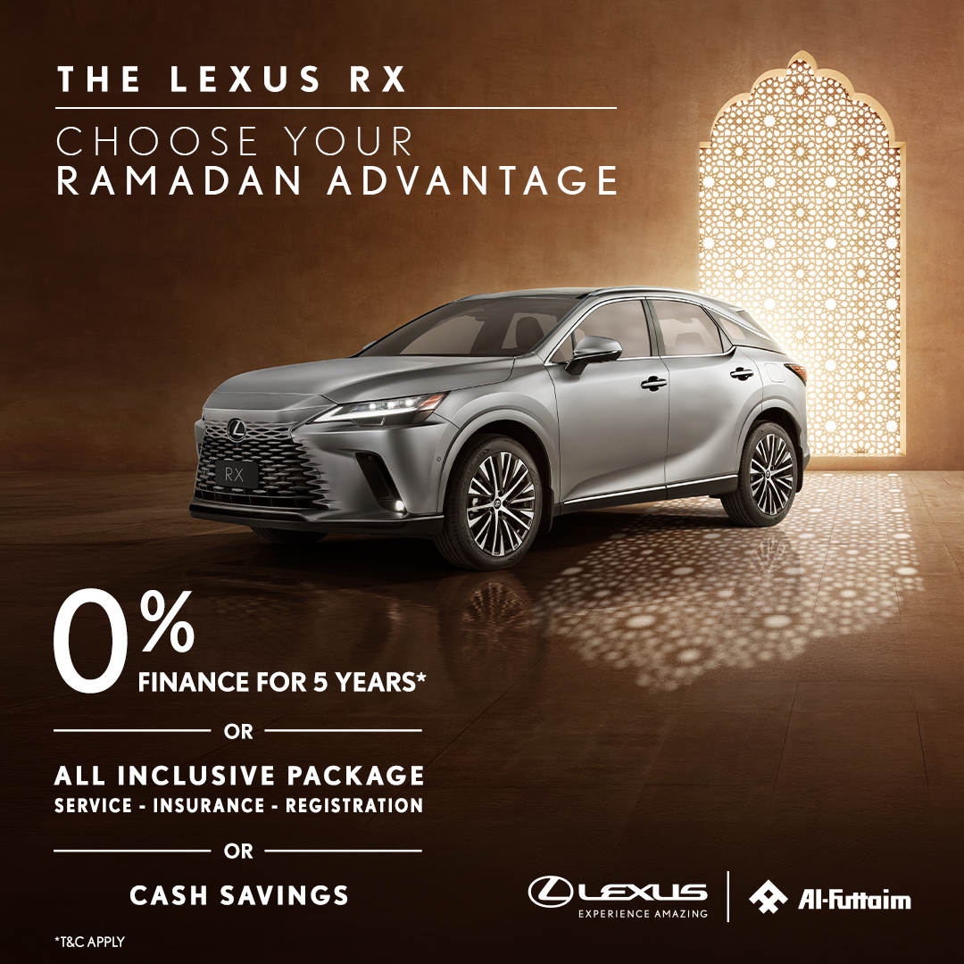 Lexus UAE Facebook ad: Advanced technology designed to support every drive.