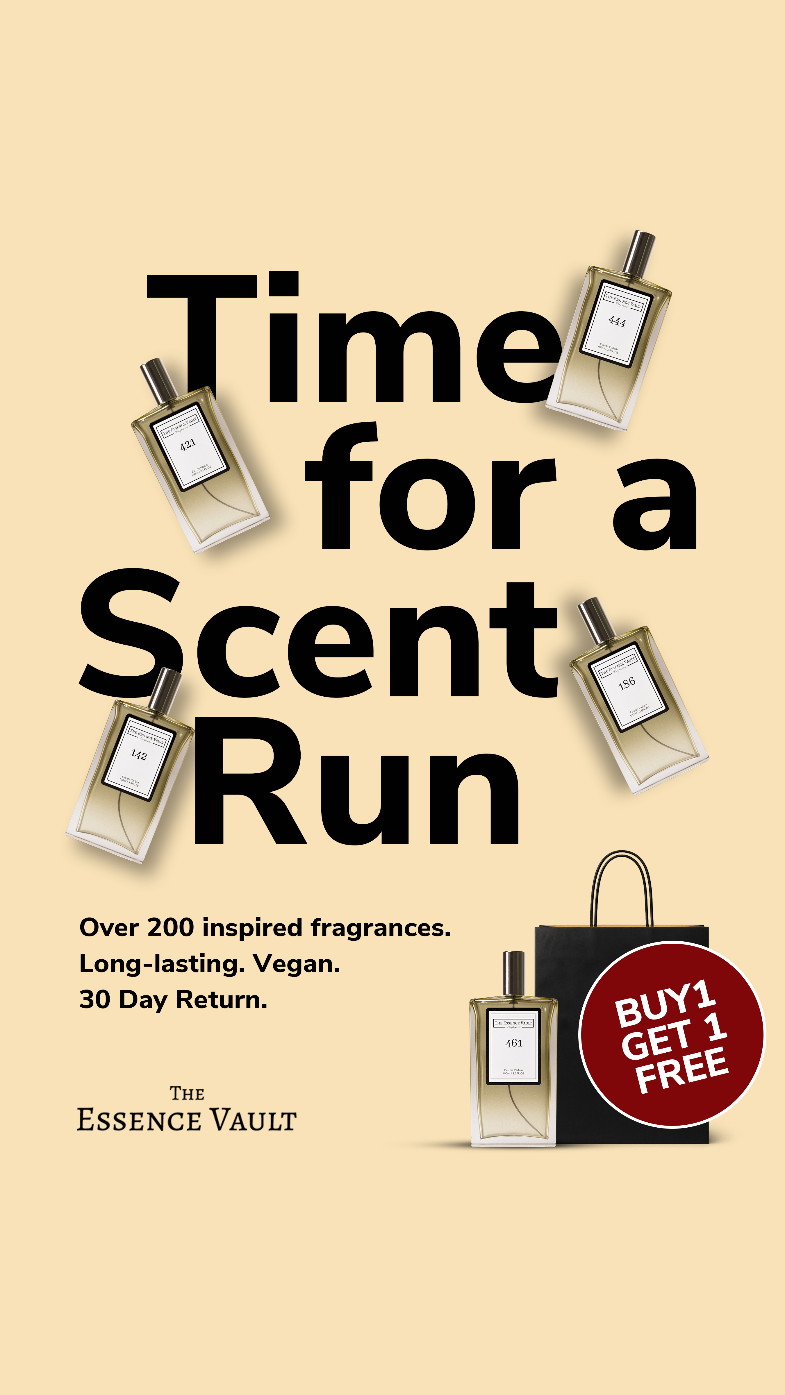 The Essence Vault Facebook ad from Feb 23, 2026