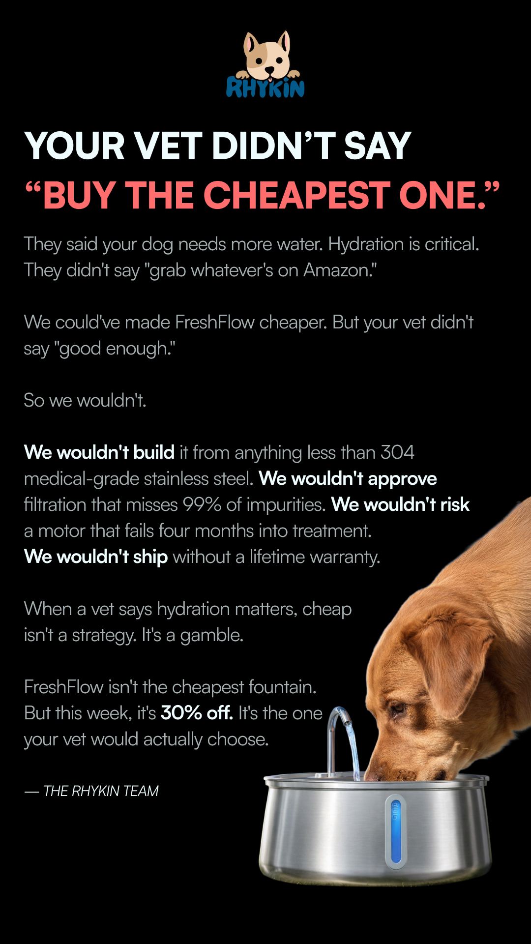 Rhykin Pet Co Facebook ad