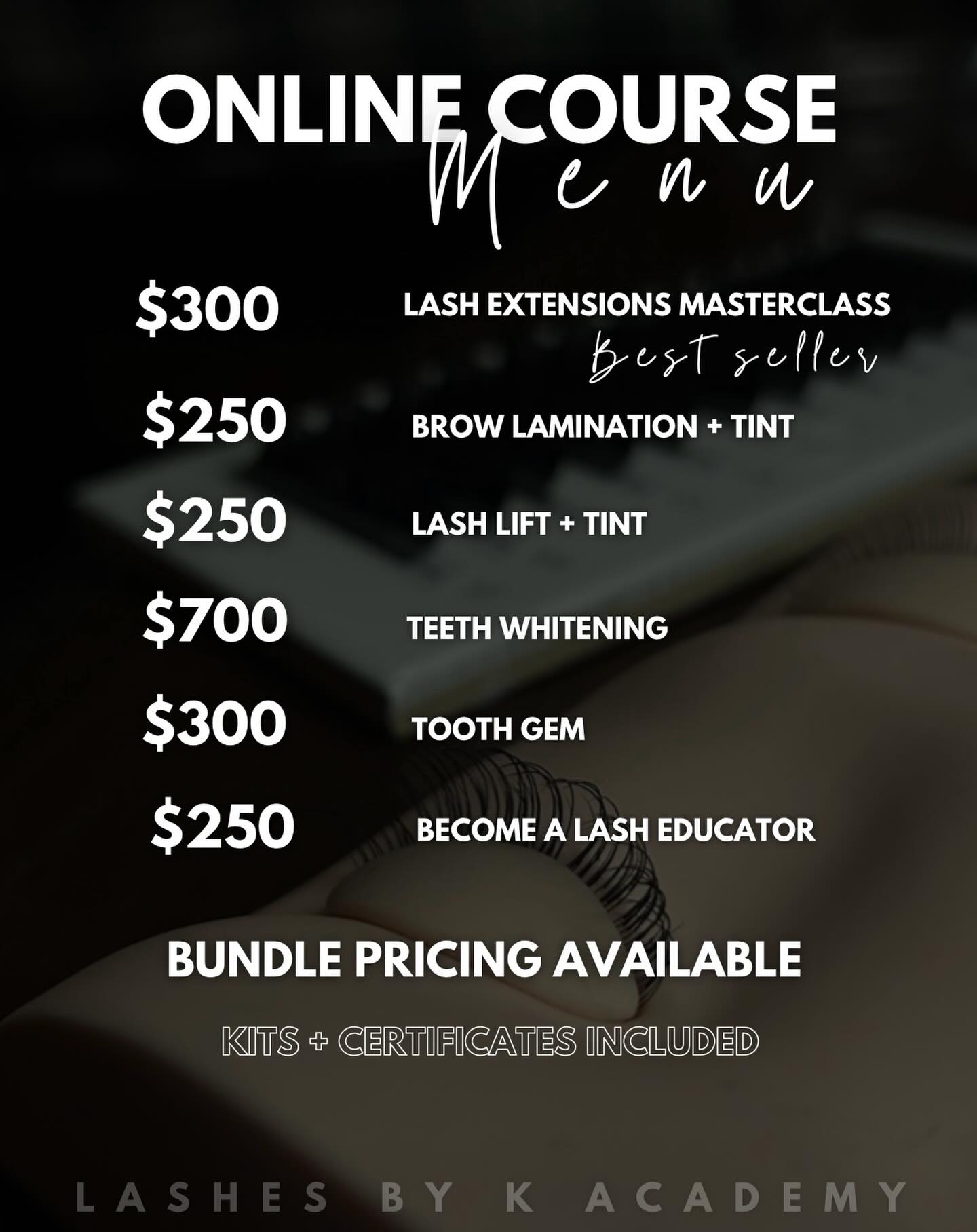 Lashes by K Academy Facebook ad: Lashes by K Academy - birthing fellow entrepreneurs…