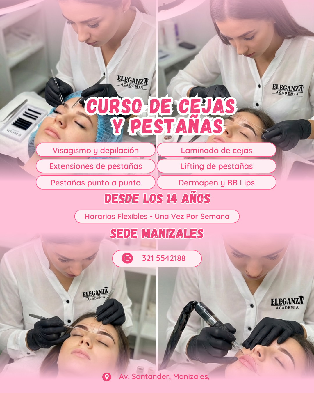 Eleganza Manizales Facebook ad: 𝗖𝗨𝗥𝗦𝗢 𝗖𝗘𝗝𝗔𝗦
