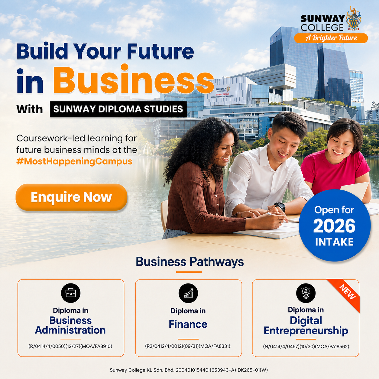Sunway College Facebook ad