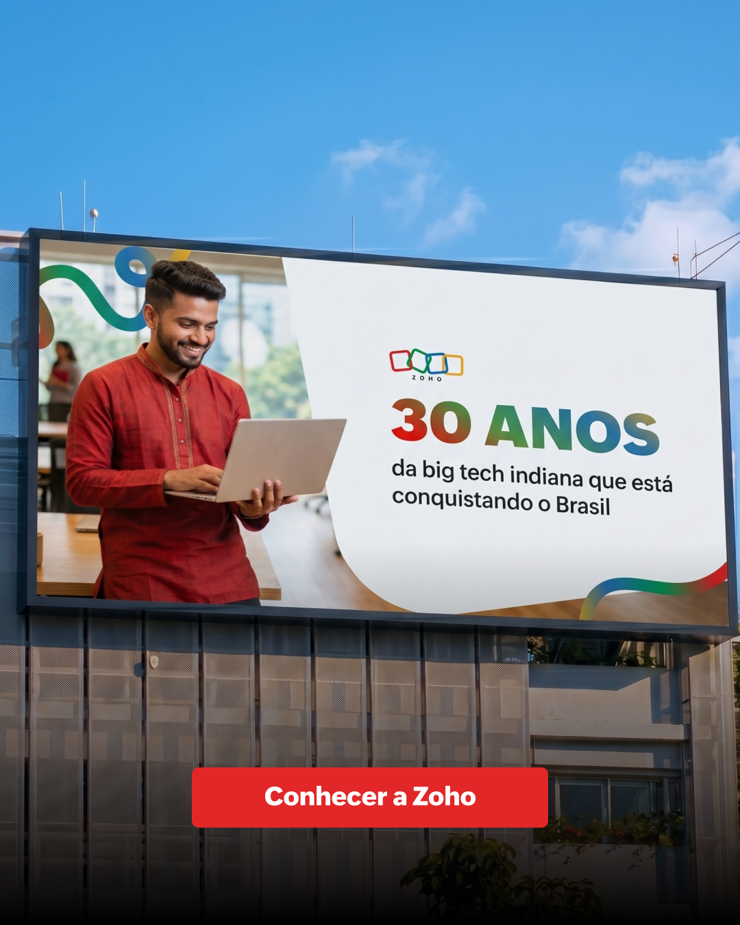 Zoho Brasil Facebook ad from Jun 12, 2026
