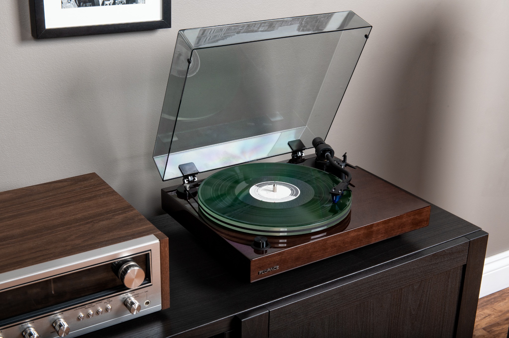 Fluance Audio Facebook ad: 2-Year Warranty, Lifetime Support