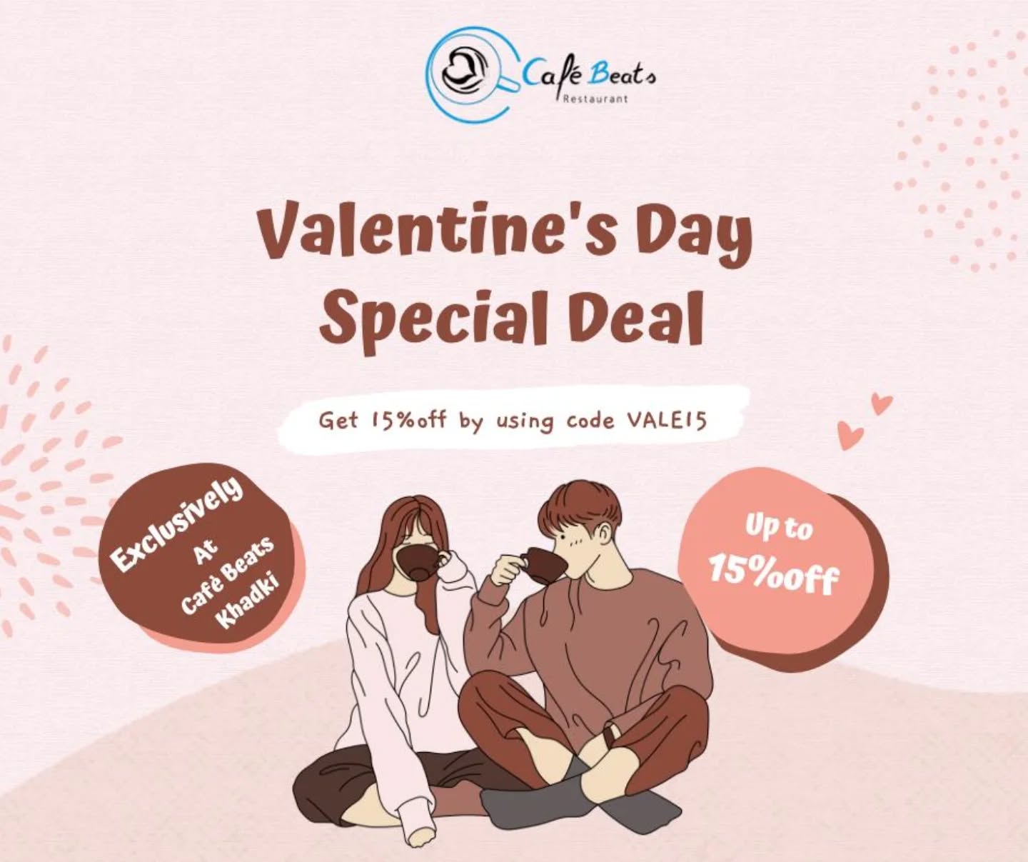 Cafebeatskhadki Facebook ad: Ignite the Romance at Cafe Beats Khadki!