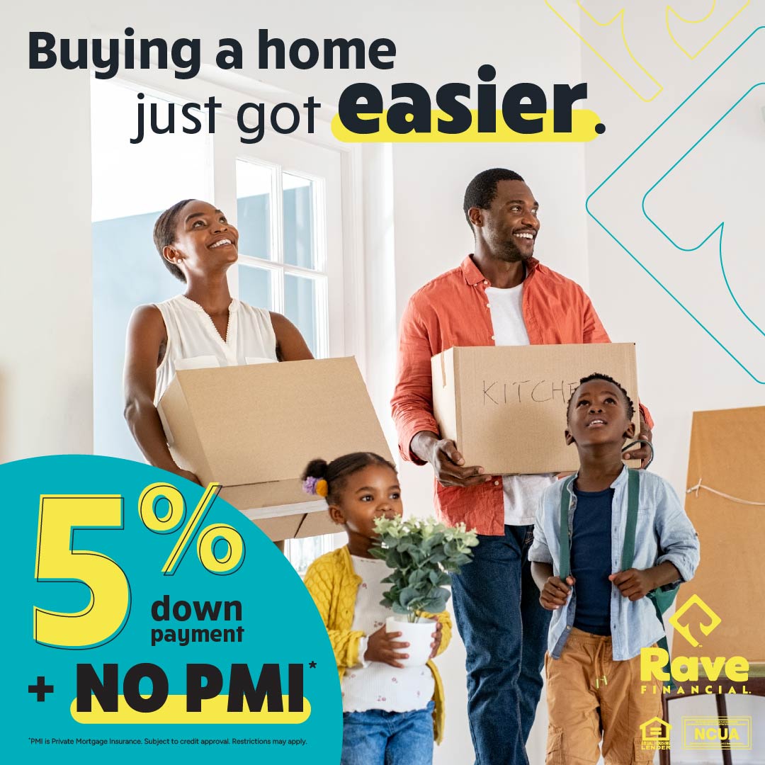 Rave Financial Facebook ad: Less Fees. More Home.