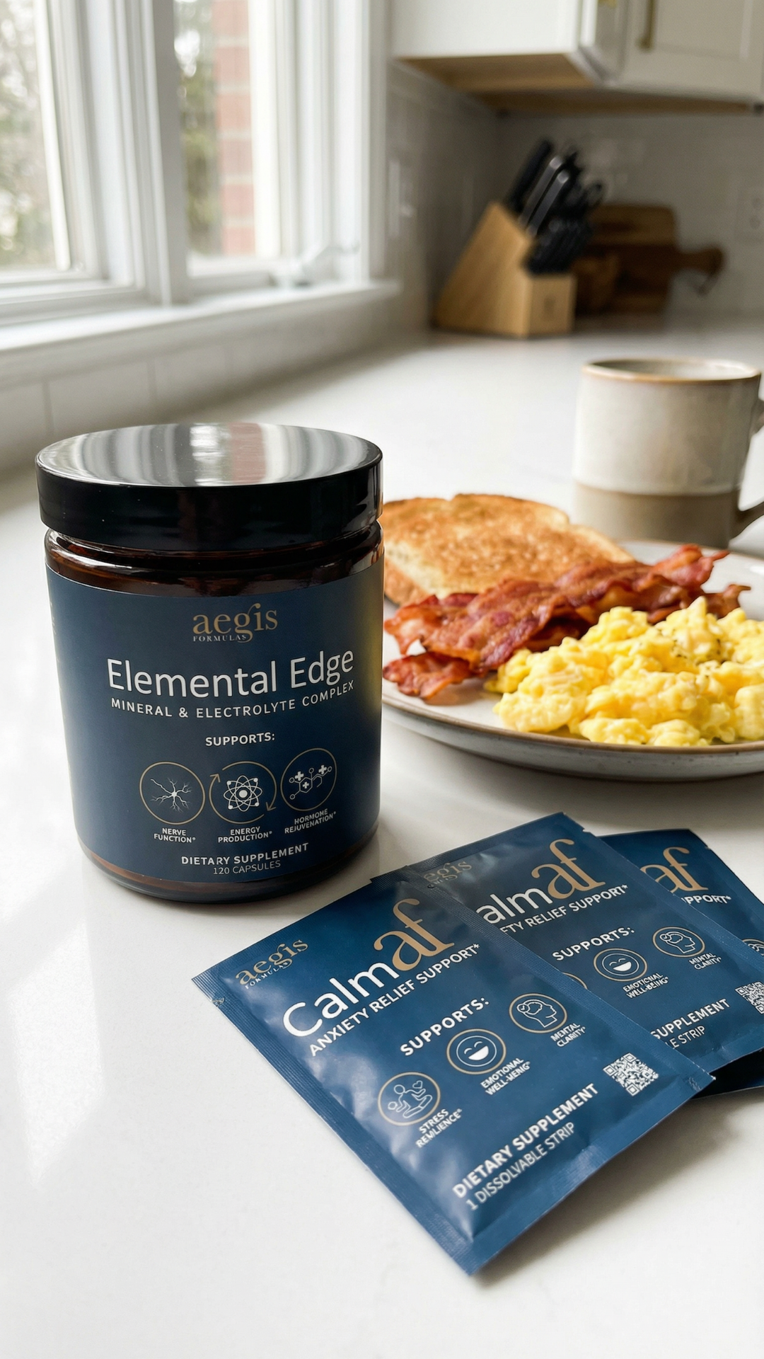 Aegis Formulas Facebook ad: Calm Your Body. Clear Your Head.