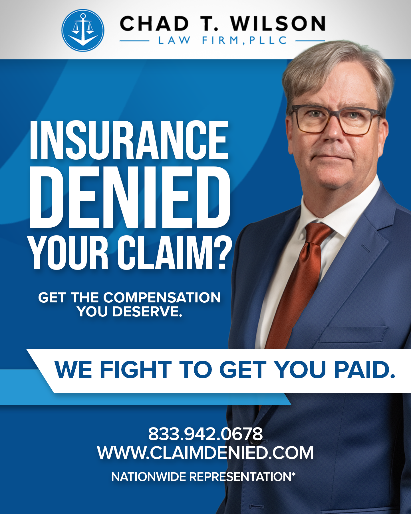 Chad T. Wilson Law Firm Facebook ad