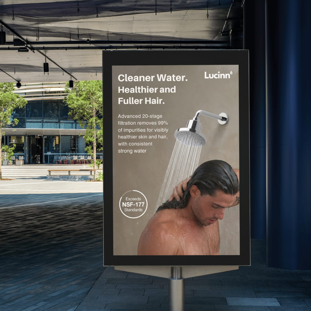 Lucinn Filtered Showerhead Facebook ad