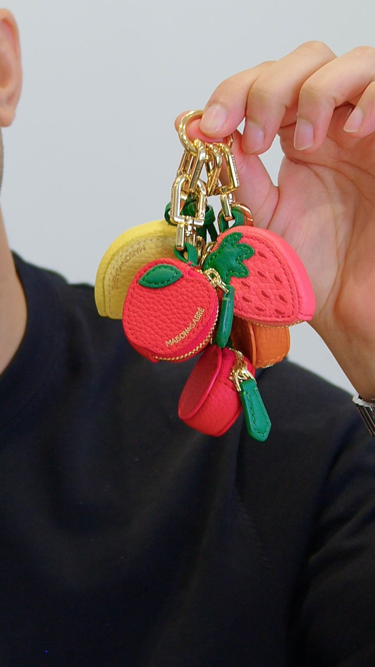 MAISON de SABRÉ Facebook ad: The world’s most intricate leather Fruit Charms.