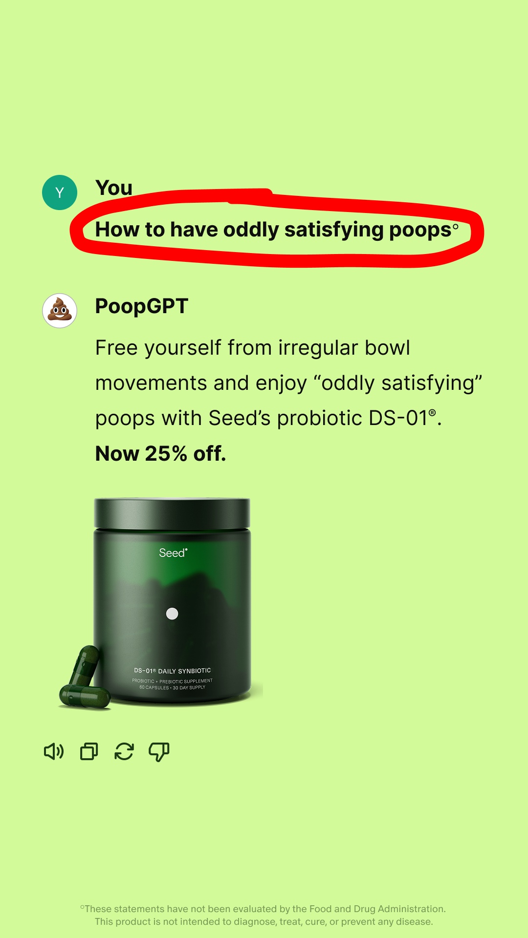 Seed Facebook ad