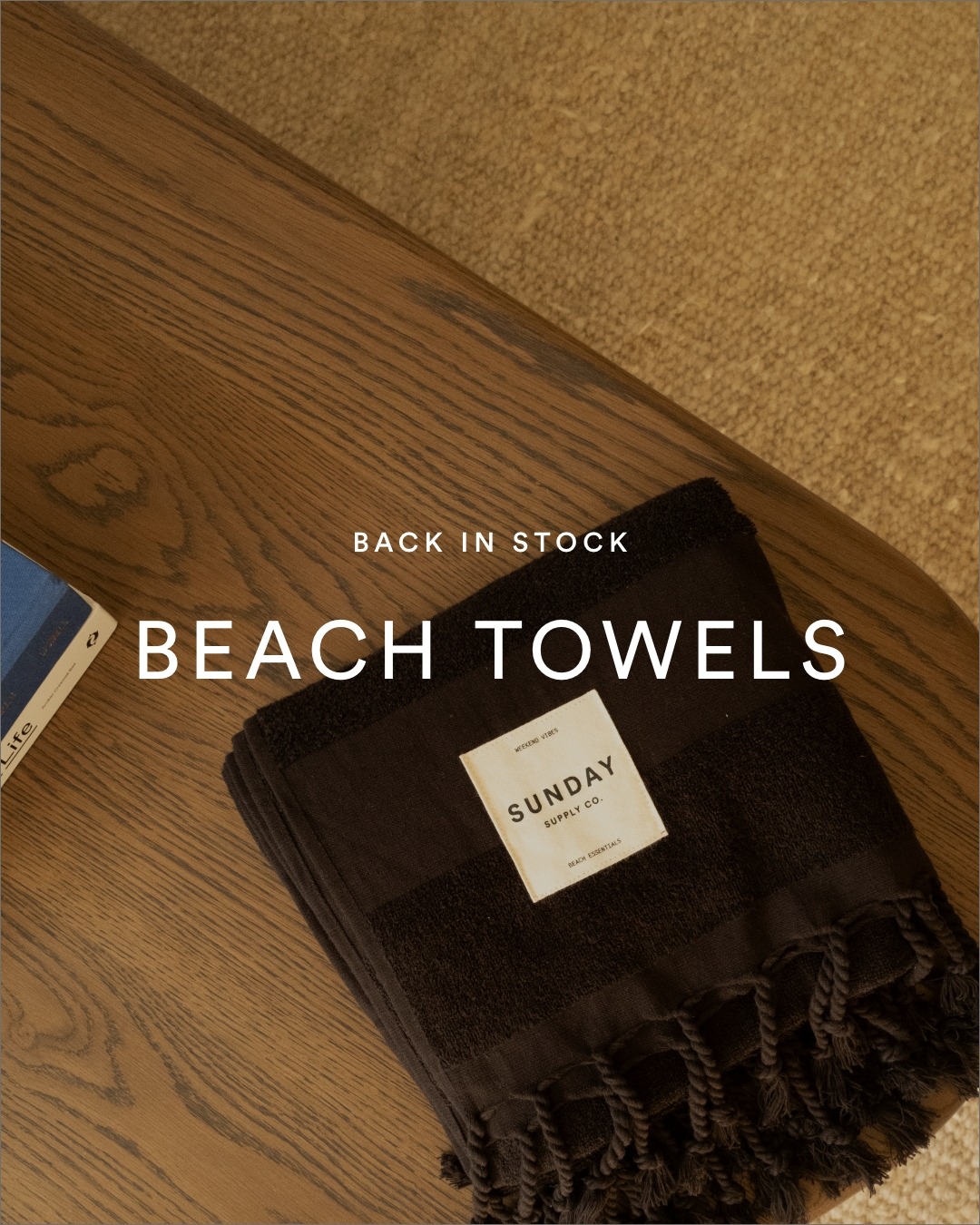 Sunday Supply Co. Facebook ad: Shop Signature Towelling