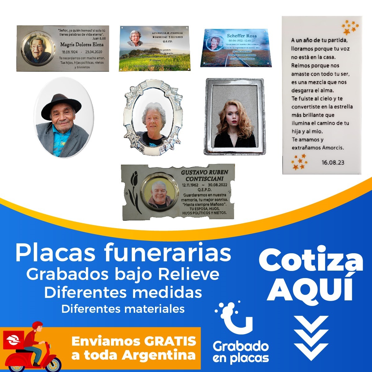Grabados en Placas Facebook ad: Cotiza con nosotros
