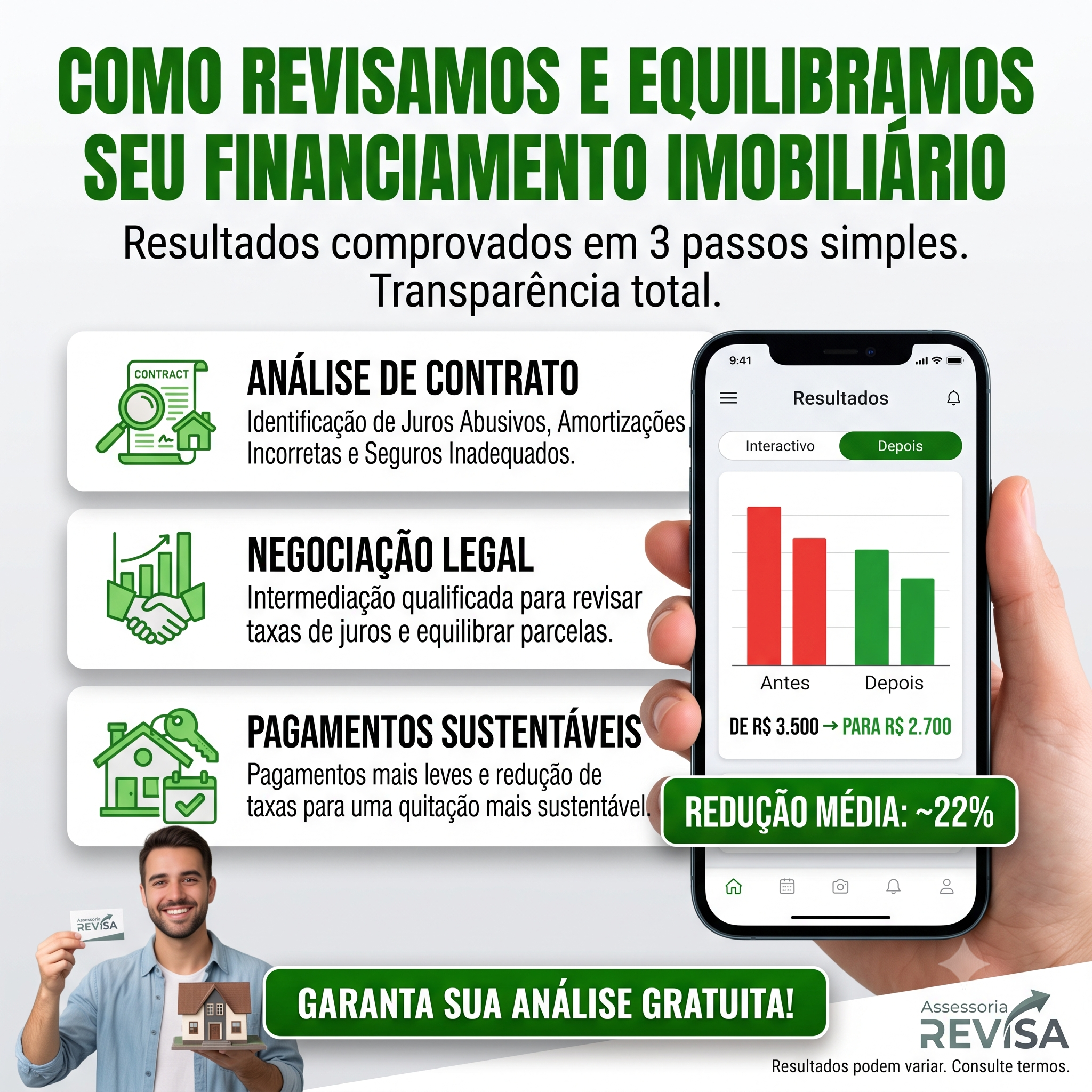 Help Assessoria Facebook ad: Reduza as parcelas do seu imóvel