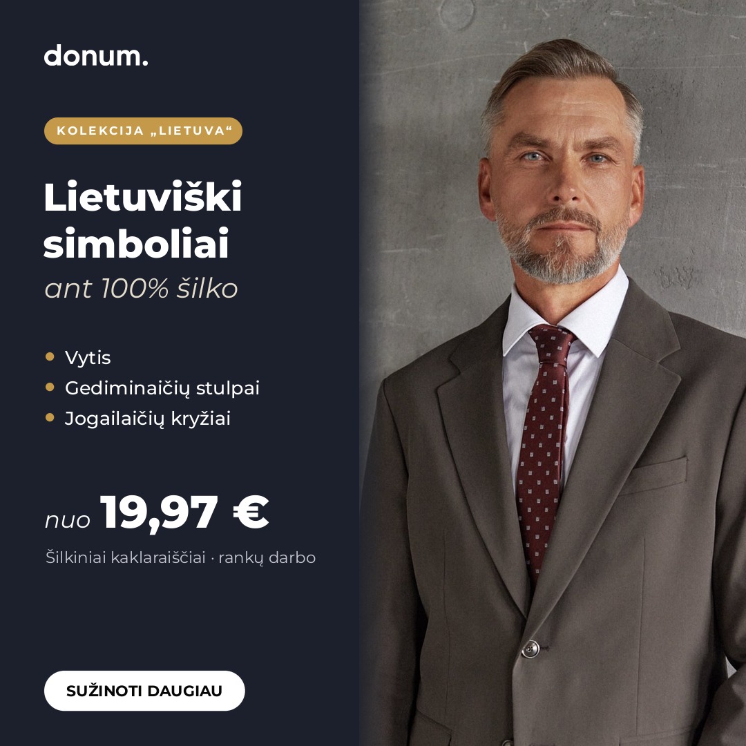 donum. Facebook ad: Lietuviški simboliai ant šilko