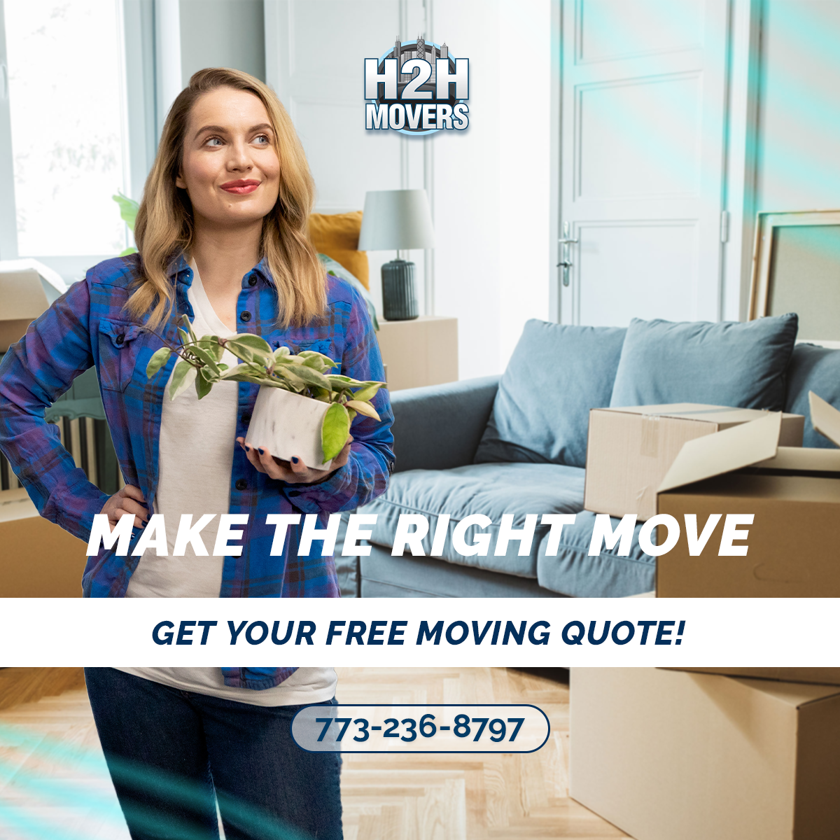 H2H Movers Inc Facebook ad from Nov 8, 2025