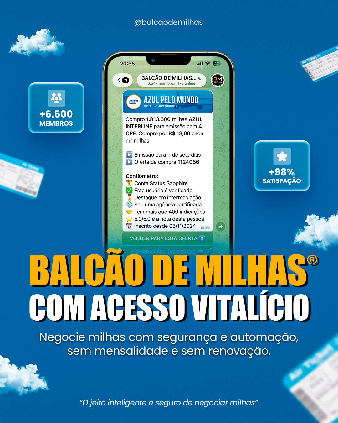 Balcão de Milhas Facebook ad