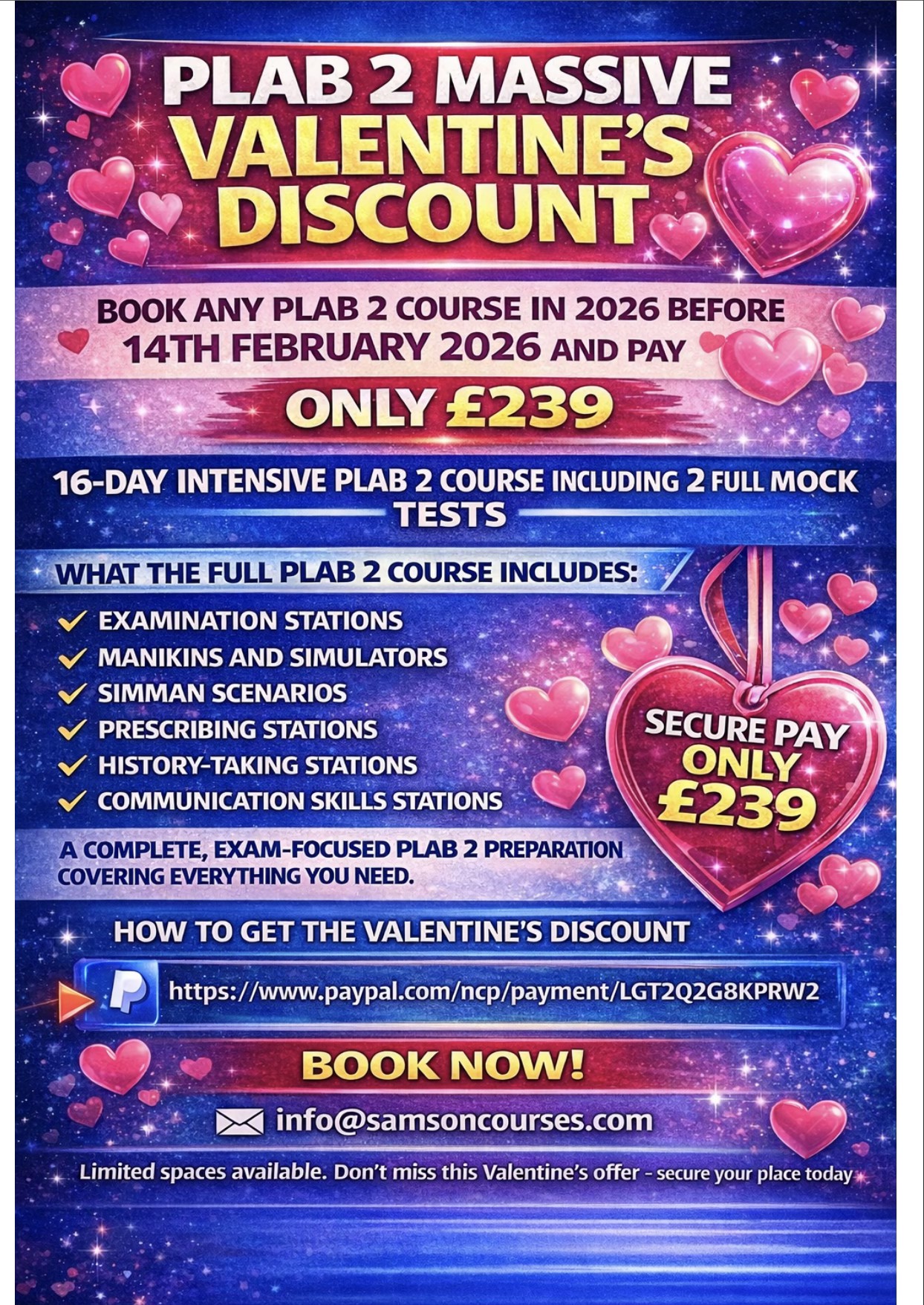 Genius Class Facebook ad: SAMSON PLAB 2 COURSE; BOOK ANY COURSE IN…