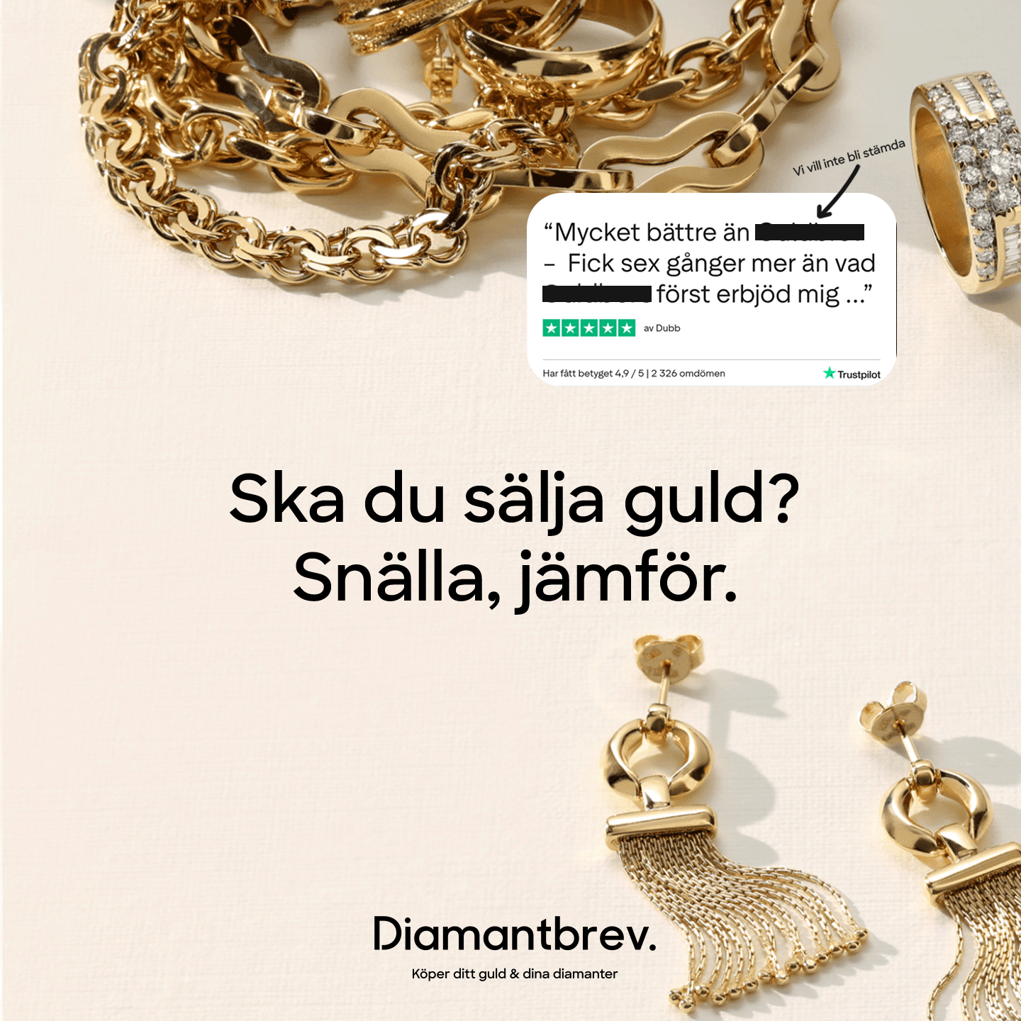 Diamantbrev Facebook ad from Oct 8, 2025