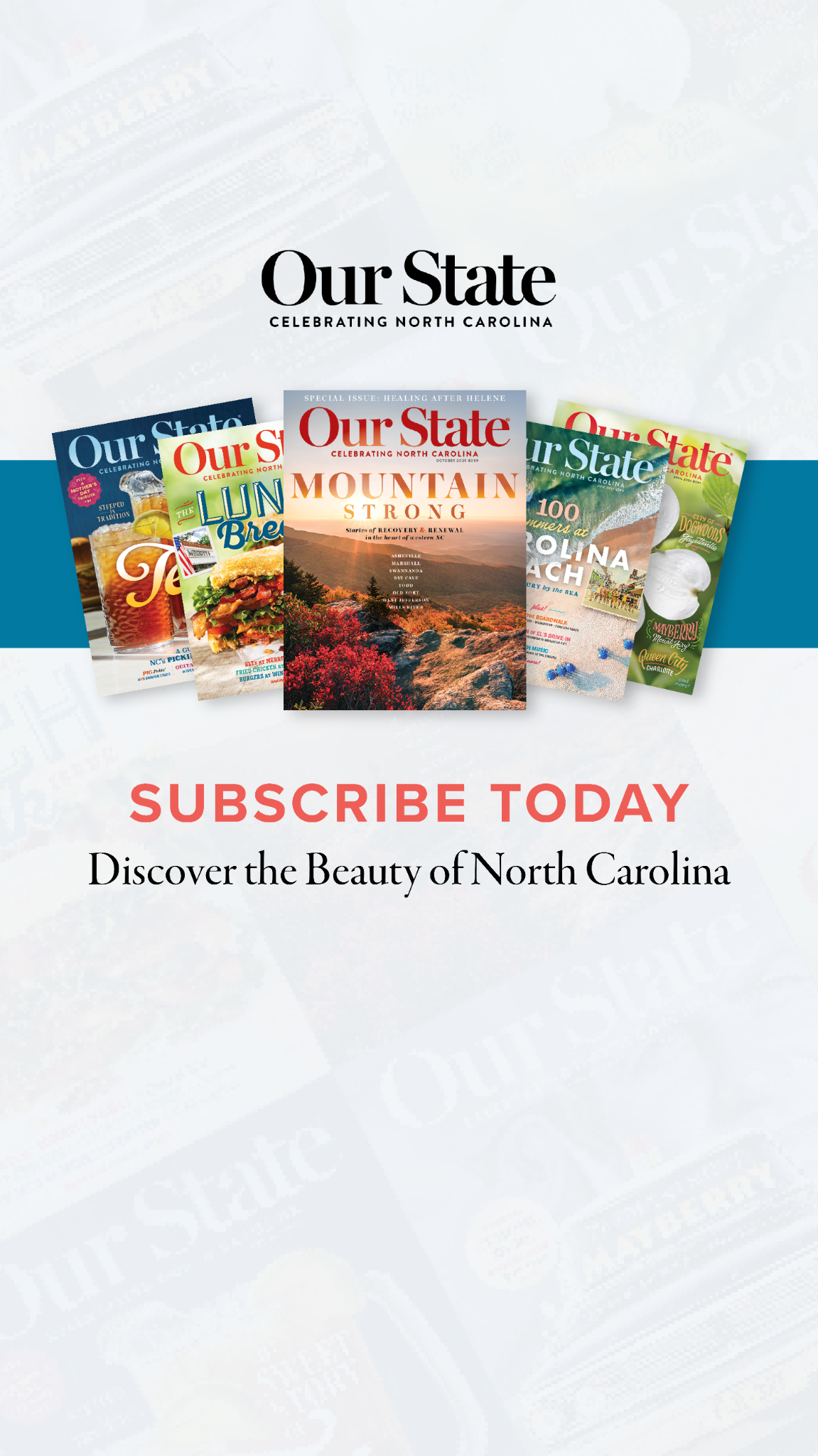 Our State Magazine Facebook ad from May 23, 2026