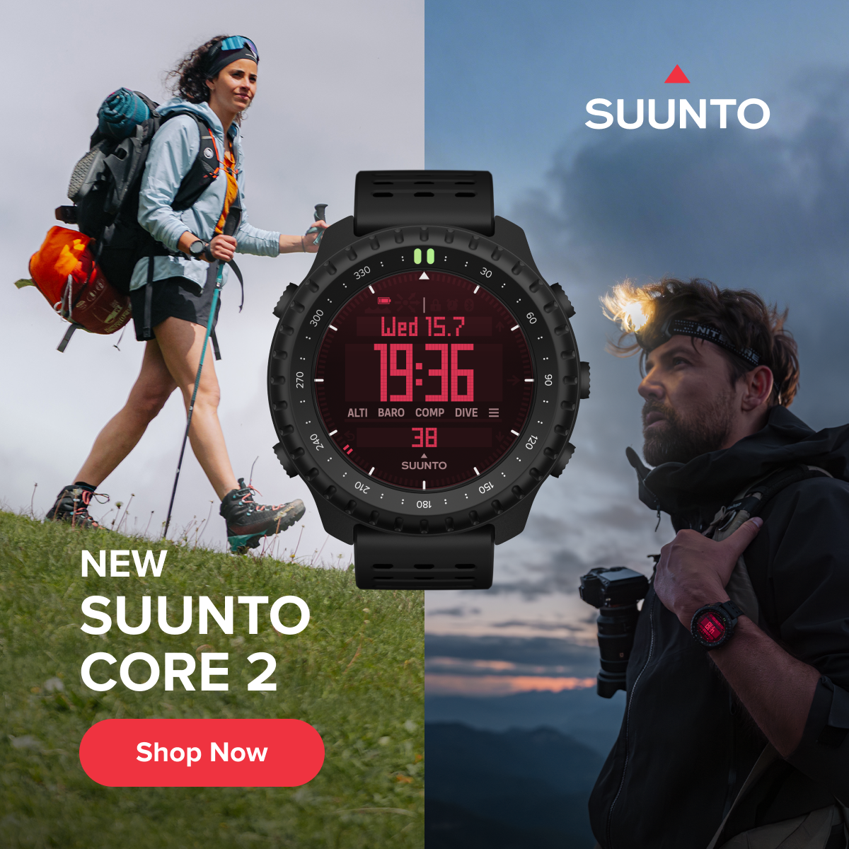 Suunto Facebook ad: New Suunto Core 2 Watch