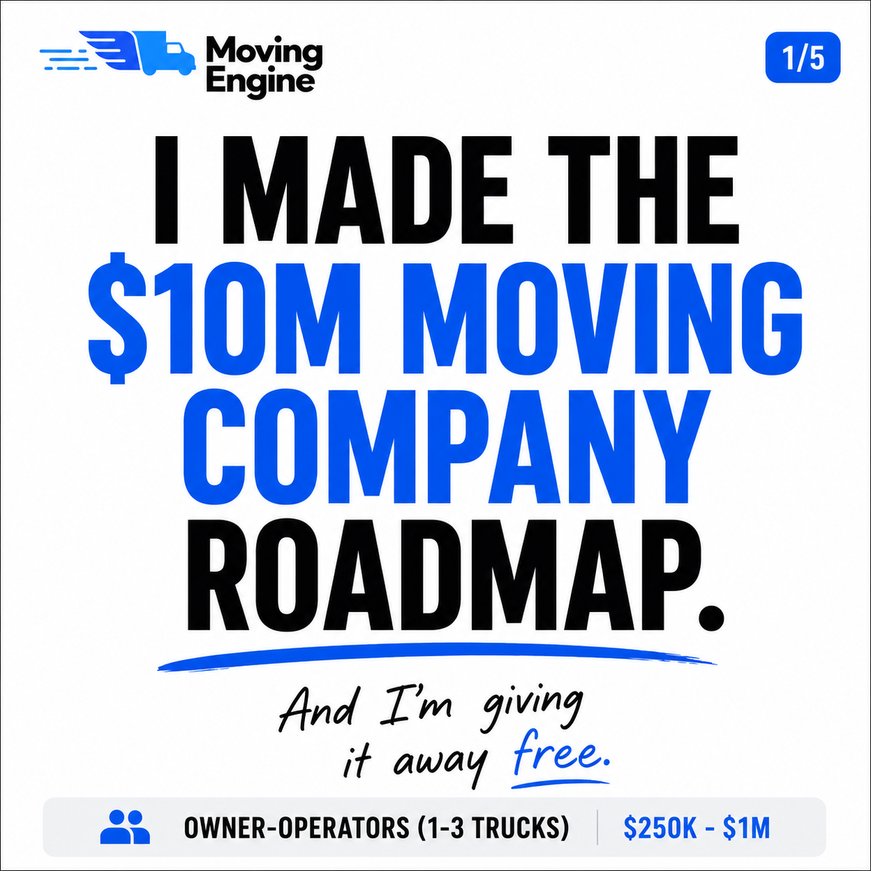 Moving Engine Facebook ad: I spent years figuring out what actually grows…